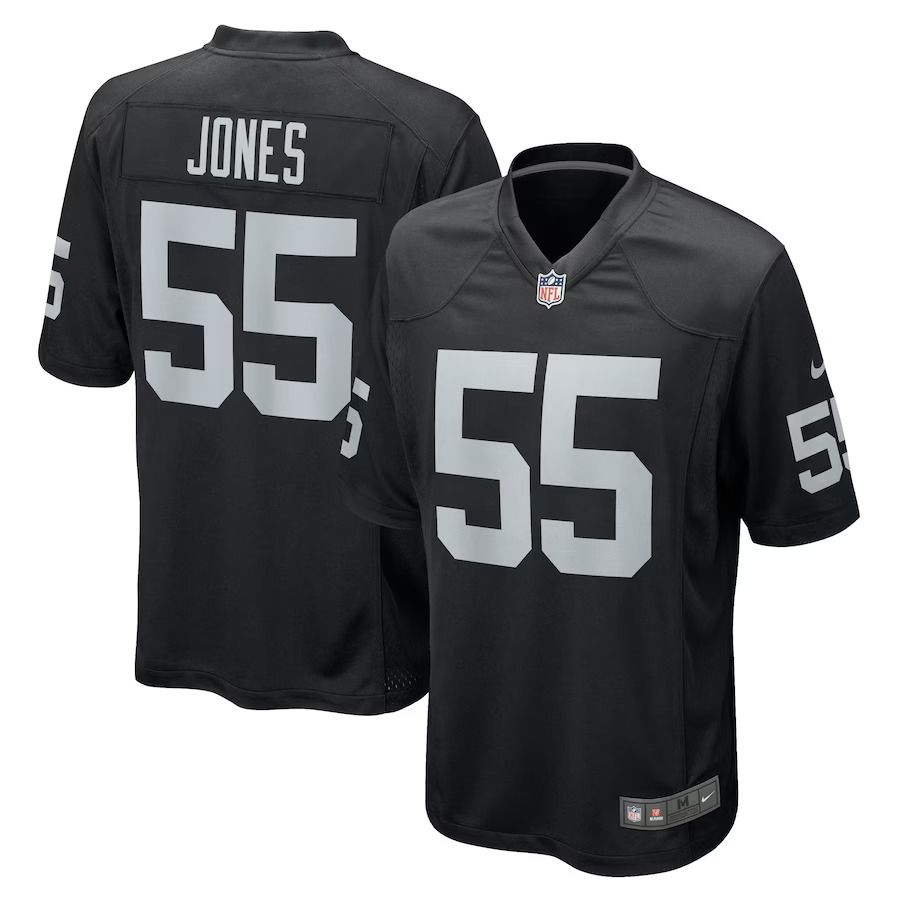 Men Las Vegas Raiders #55 Chandler Jones Nike Black Game NFL Jersey